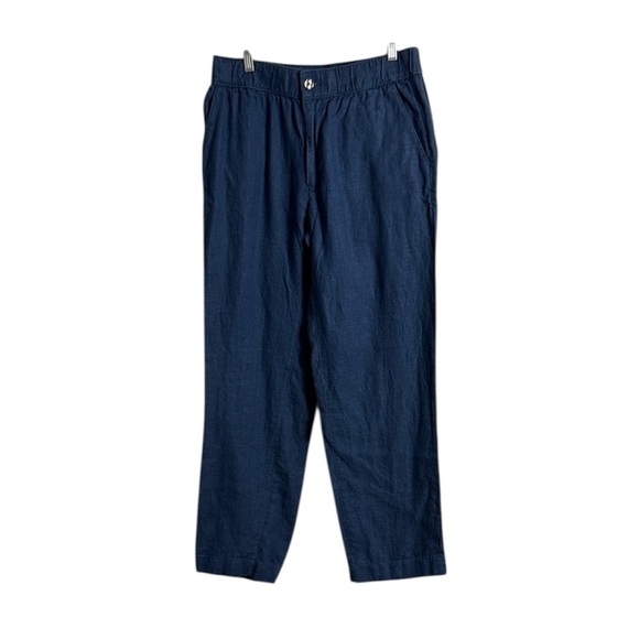 Aime Leon Dore Navy Blue 100% Linen Straight Leg Pants Trousers Size Medium - Picture 1 of 12
